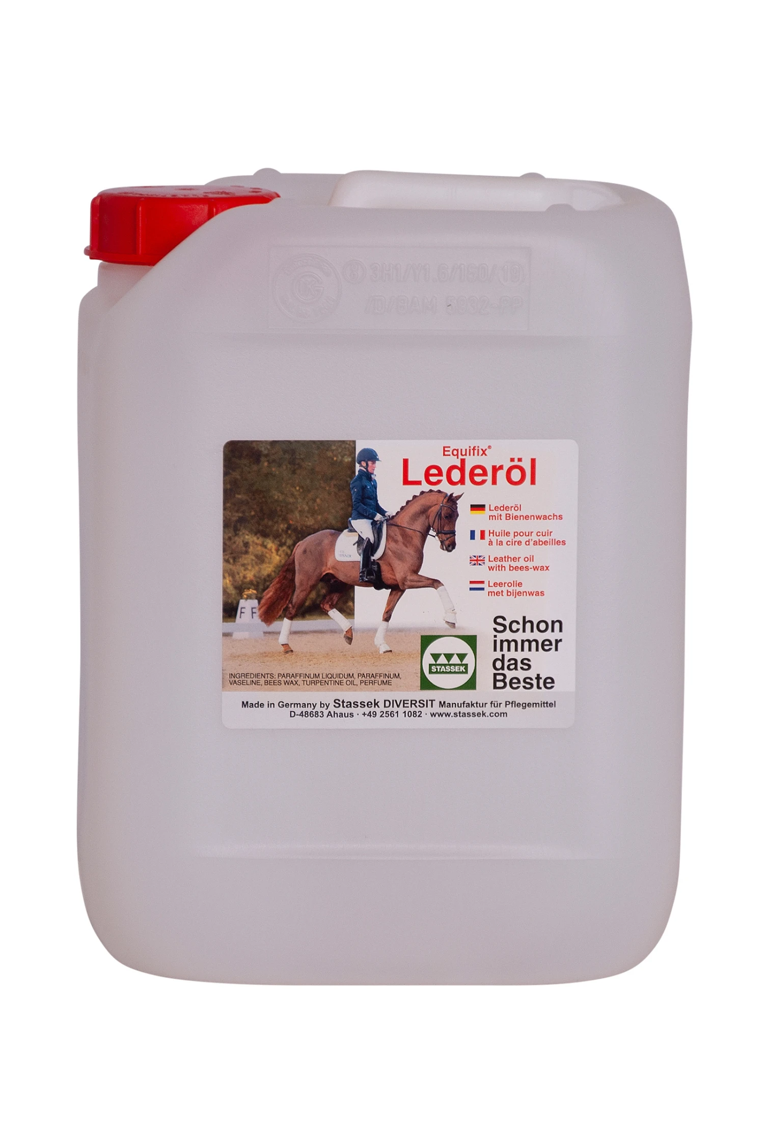 Stassek Equifix Lederöl Mit Bienenwachs, 5 Liter 1 Stassek Equifix Lederöl Mit Bienenwachs, 5 Liter
