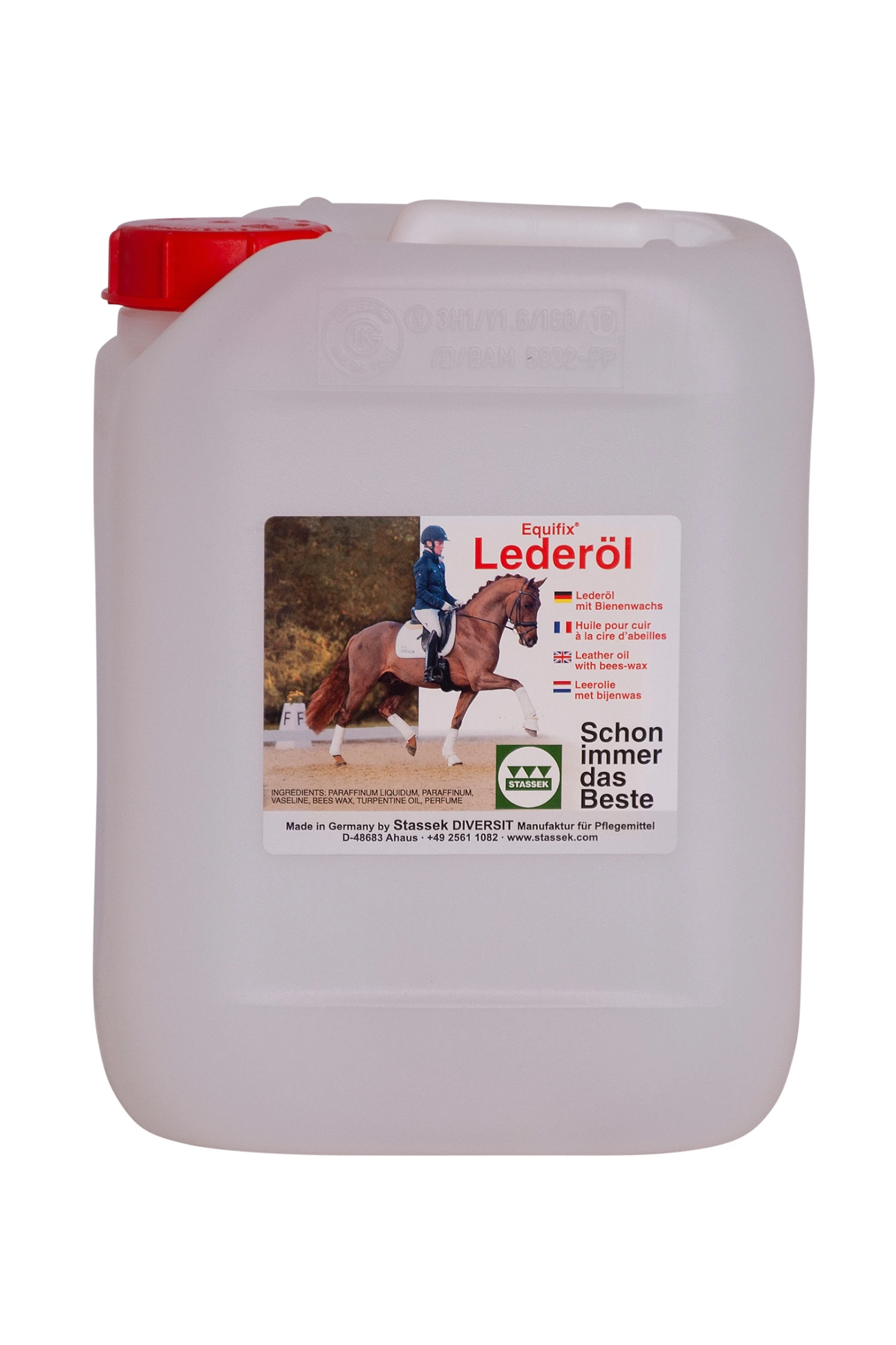 Stassek Equifix Lederöl Mit Bienenwachs, 2,5 Liter 1 Stassek Equifix Lederöl Mit Bienenwachs, 2,5 Liter