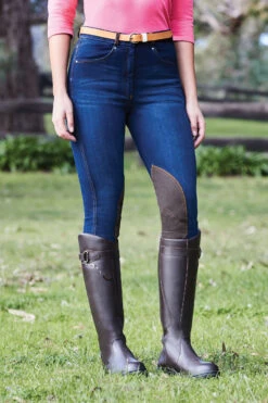 Dublin Shona Damenreithose Mit Kniebesatz In Jeansoptik -Cavallo Verkäufe 333099 DNB 3