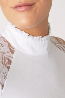 Horze Sylvie Damen Langarm-Turniershirt Mit Spitze -Cavallo Verkäufe 33530 WH 5