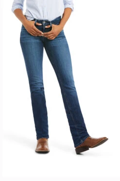 Ariat Real PR Abby Straight Reithose Mit Vollbesatz In Jeansoptik Für Damen -Cavallo Verkäufe 335369 DNB 2