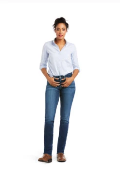 Ariat Real PR Abby Straight Reithose Mit Vollbesatz In Jeansoptik Für Damen -Cavallo Verkäufe 335369 DNB 3