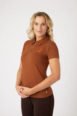 Horze Amy Damen Kurzarm-Poloshirt Mit Baumwollstretch -Cavallo Verkäufe 33536 rbbr 02