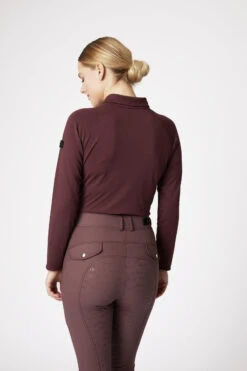 Horze Tiana Damen Poloshirt Mit Langen Ärmeln -Cavallo Verkäufe 33556 RMBU 5
