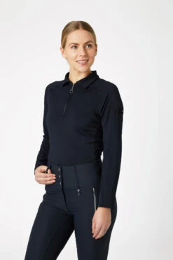 Horze Tiana Damen Poloshirt Mit Langen Ärmeln -Cavallo Verkäufe 33556 vdb 03