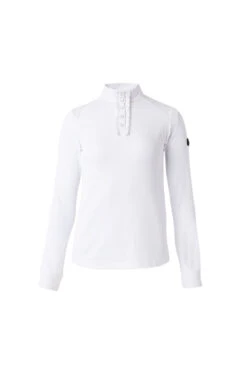 Horze Sianna Damen Turniershirt Mit Spitzenschultern Und Langen Ärmeln -Cavallo Verkäufe 33560 wh 01