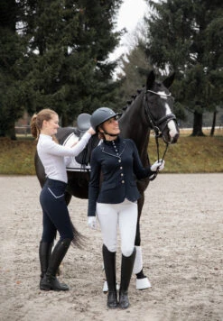 Horze Sianna Damen Turniershirt Mit Spitzenschultern Und Langen Ärmeln -Cavallo Verkäufe 33560 wh 09