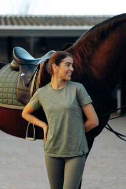 Horze Nina Damen Funktionsshirt Mit Pferdeprint -Cavallo Verkäufe 33575 OVGR 8