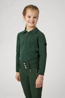 Horze Tiana Kinder Poloshirt Mit Langen Ärmeln -Cavallo Verkäufe 33576 MVGR 3