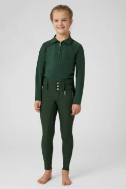 Horze Tiana Kinder Poloshirt Mit Langen Ärmeln -Cavallo Verkäufe 33576 MVGR 4