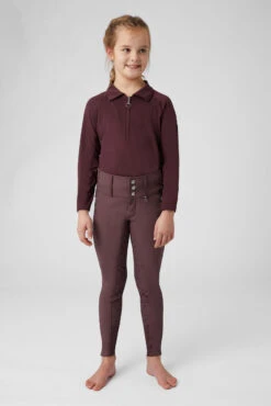 Horze Tiana Kinder Poloshirt Mit Langen Ärmeln -Cavallo Verkäufe 33576 RMBU 4