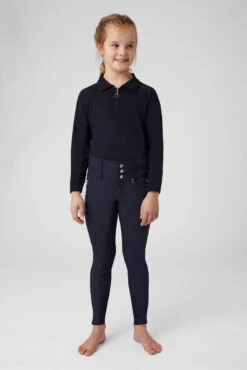 Horze Tiana Kinder Poloshirt Mit Langen Ärmeln -Cavallo Verkäufe 33576 VDB 4