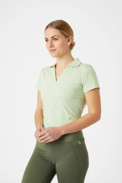 Horze Kia Damen Jersey Poloshirt Mit Rückenprint -Cavallo Verkäufe 33579 FMGR 3