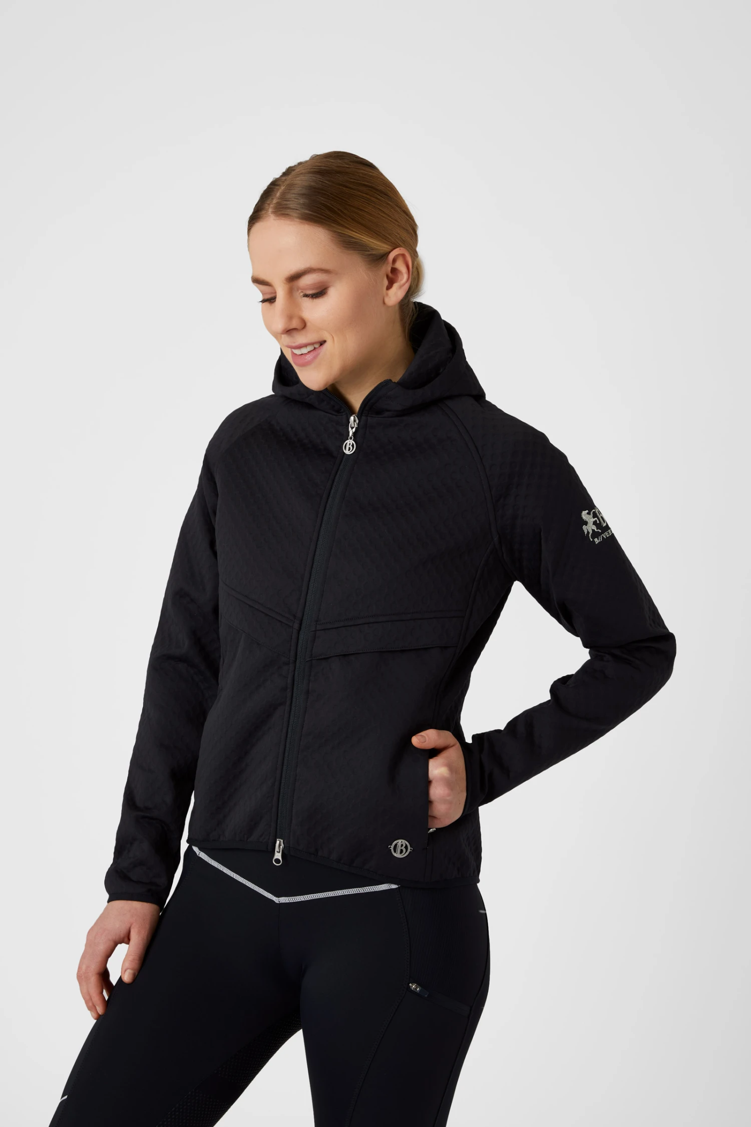 B Vertigo Norah Damen Sweatshirtjacke Aus Scuba Material 2 B Vertigo Norah Damen Sweatshirtjacke Aus Scuba Material – Bild 2