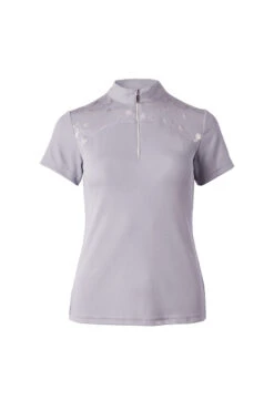 Horze Kaitlin Damen Trainings-/ Turniershirt Mit Kurzen Ärmeln Und Blumendetail -Cavallo Verkäufe 33585 OHPU 1