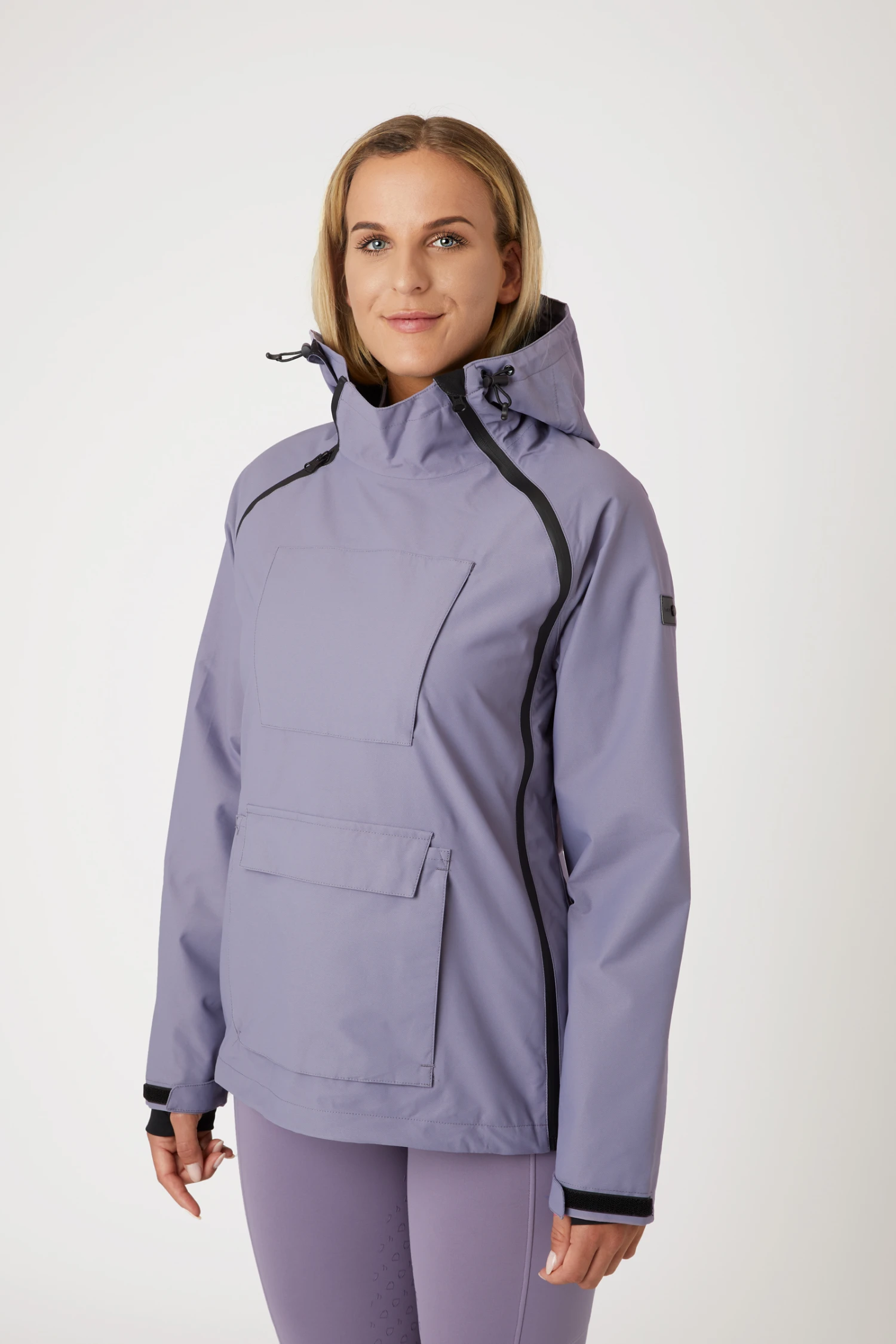 Horze Ayla Damen Regenjacke Mit Reißverschlüssen 2 Horze Ayla Damen Regenjacke Mit Reißverschlüssen – Bild 2