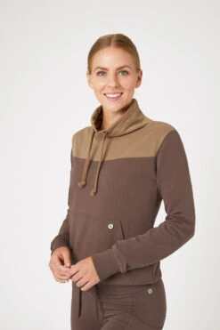 Horze Jade Damen Sweatshirt Mit Hohem Kragen -Cavallo Verkäufe 33709 FRBR CMBR 2