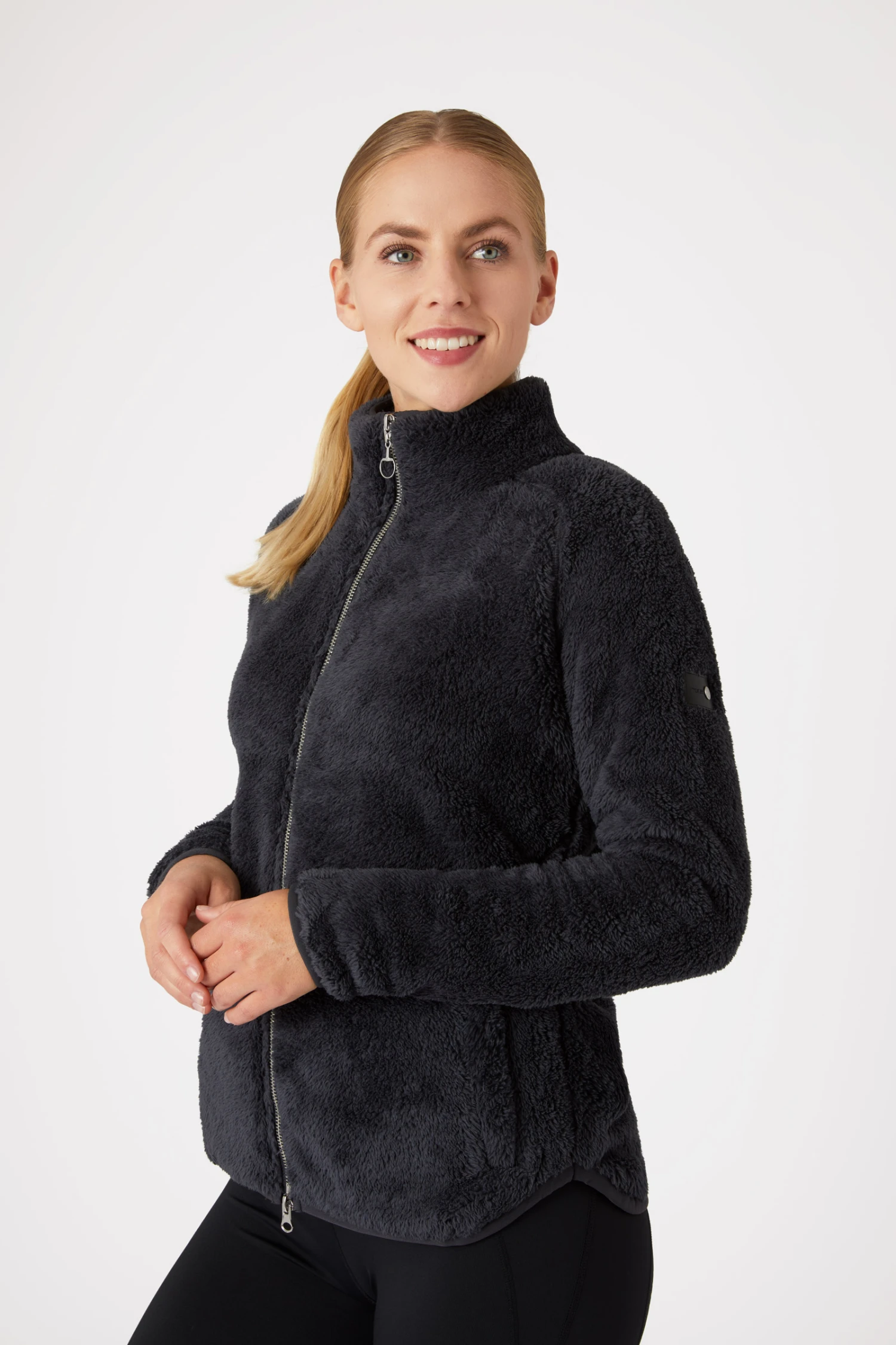 Horze Merida Damen Teddyfleece Reitjacke 2 Horze Merida Damen Teddyfleece Reitjacke – Bild 2