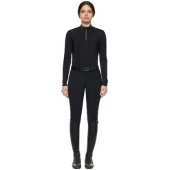 Cavalleria Toscana R-Evo Epaulet Reißverschluss Poloshirt -Cavallo Verkäufe 338119 BL 3