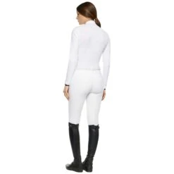 Cavalleria Toscana R-Evo Epaulet Reißverschluss Poloshirt -Cavallo Verkäufe 338119 WH KNIT 4