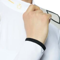 Cavalleria Toscana R-Evo Epaulet Reißverschluss Poloshirt -Cavallo Verkäufe 338119 WH KNIT 7