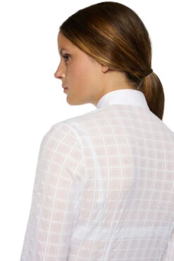 Cavalleria Toscana Pleated Damen Langarm Turniershirt -Cavallo Verkäufe 340265 WH 5