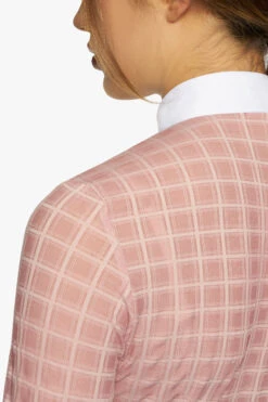 Cavalleria Toscana Pleated Damen Langarm Turniershirt -Cavallo Verkäufe 340265 WH PI 4