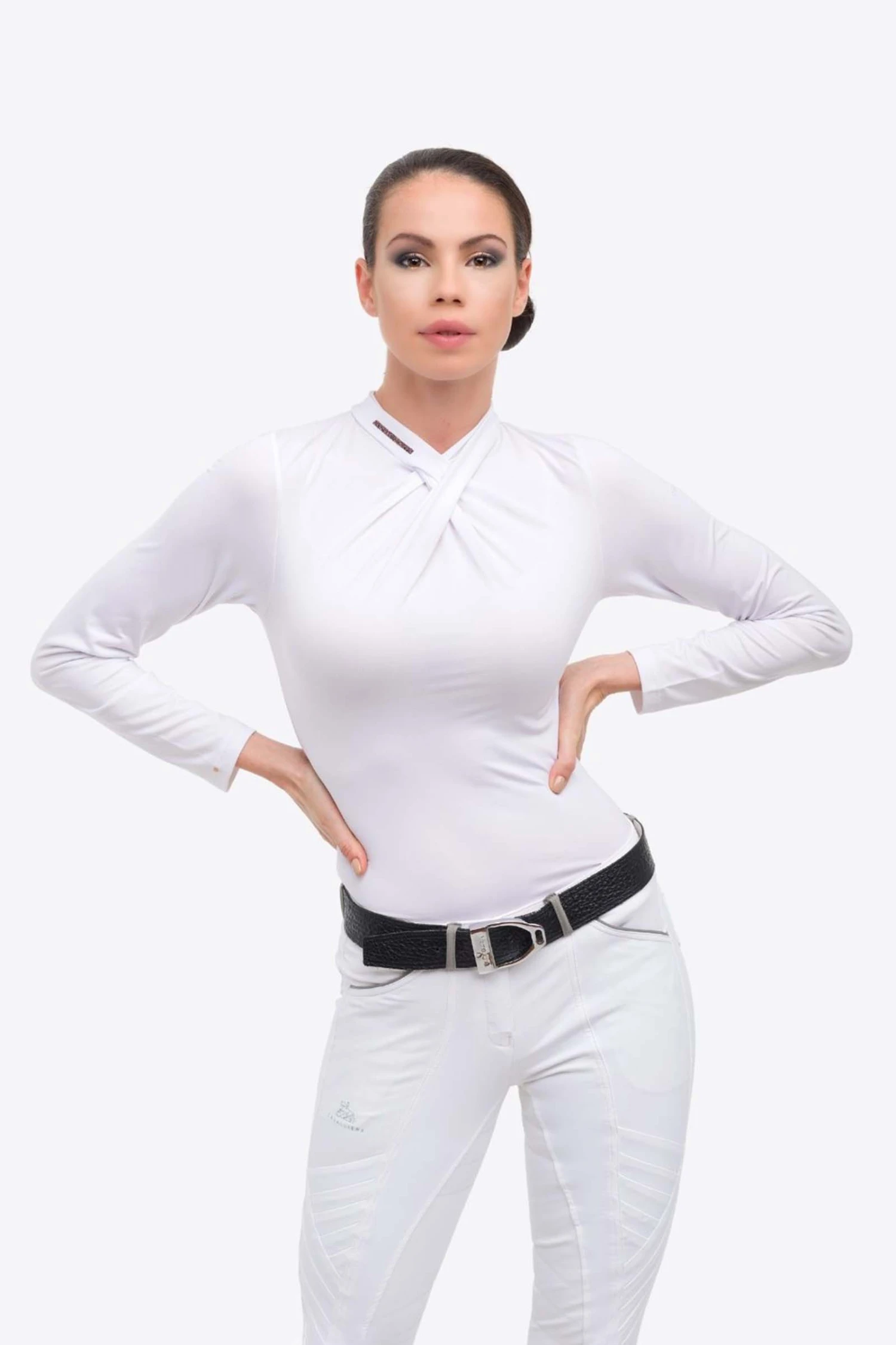 Cavalliera Rose Gold Chic Damen Langarm Turniershirt 2 Cavalliera Rose Gold Chic Damen Langarm Turniershirt – Bild 2