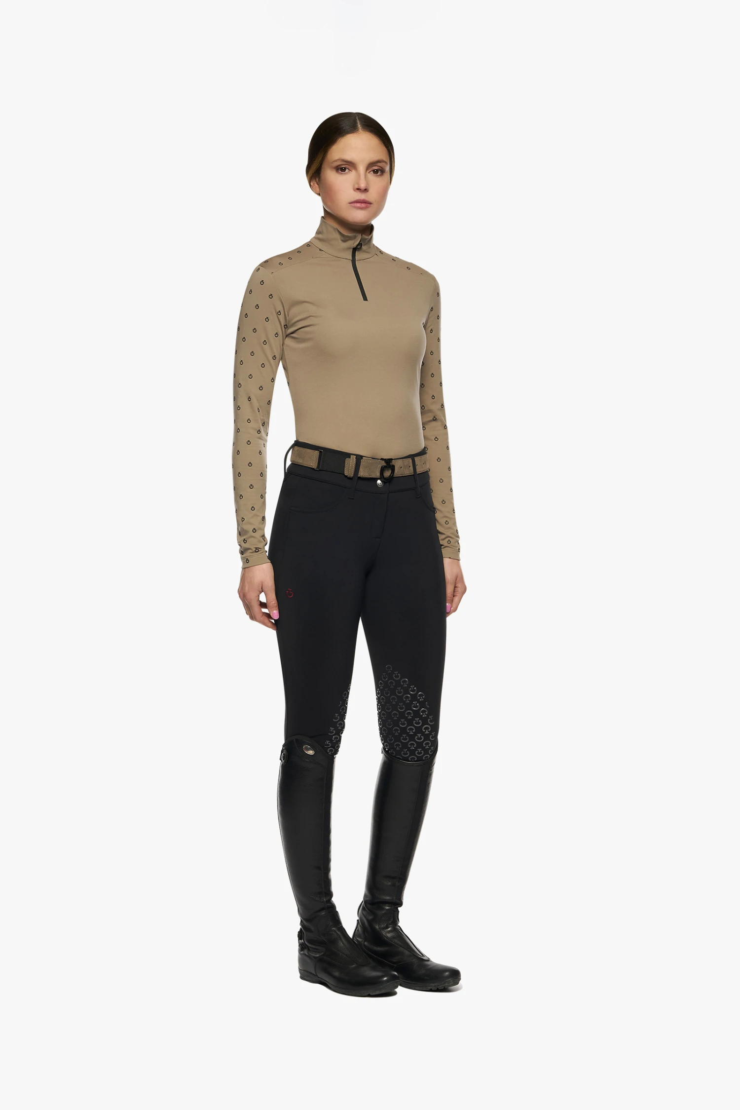 Cavalleria Toscana Mini CT Flock Print Damen Trainingsshirt 1 Cavalleria Toscana Mini CT Flock Print Damen Trainingsshirt