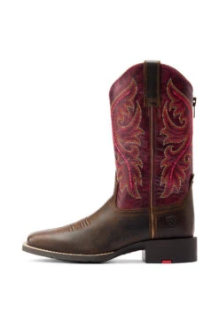 Ariat Round Up Back Zip Damen Western Boots -Cavallo Verkäufe 345199 DBR PI 04