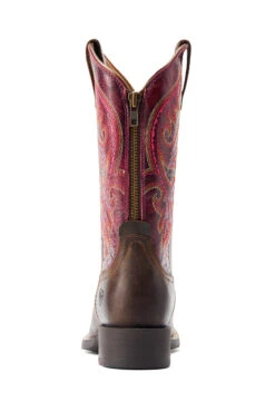 Ariat Round Up Back Zip Damen Western Boots -Cavallo Verkäufe 345199 DBR PI 05