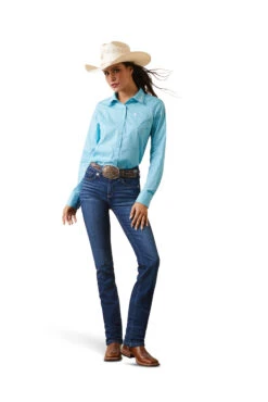 Ariat Team Kirby Damen Stretch Longsleeve Shirt -Cavallo Verkäufe 345757 LB 06