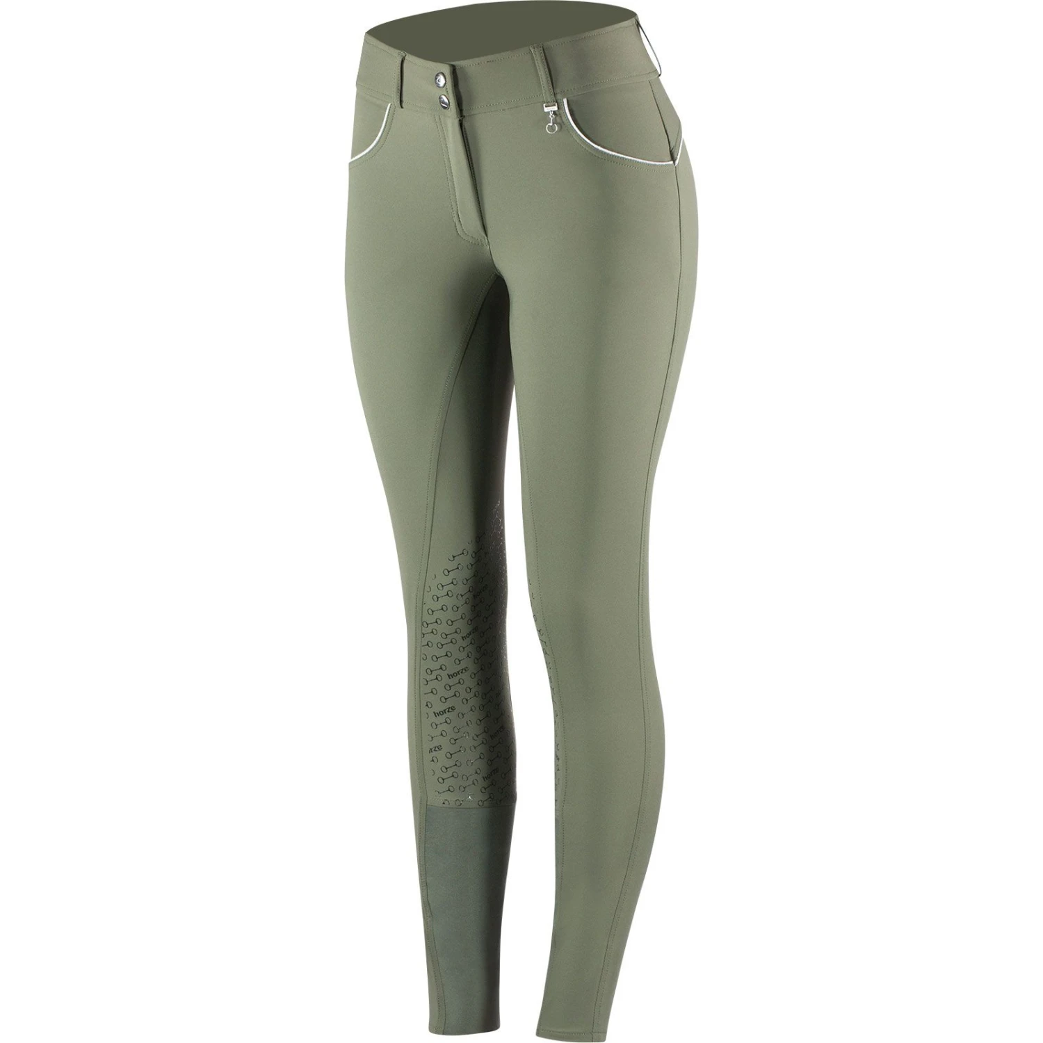 Horze Aubrey Damenreithose Mit Kniebesatz Und Hohem Bund 2 Horze Aubrey Damenreithose Mit Kniebesatz Und Hohem Bund – Bild 2