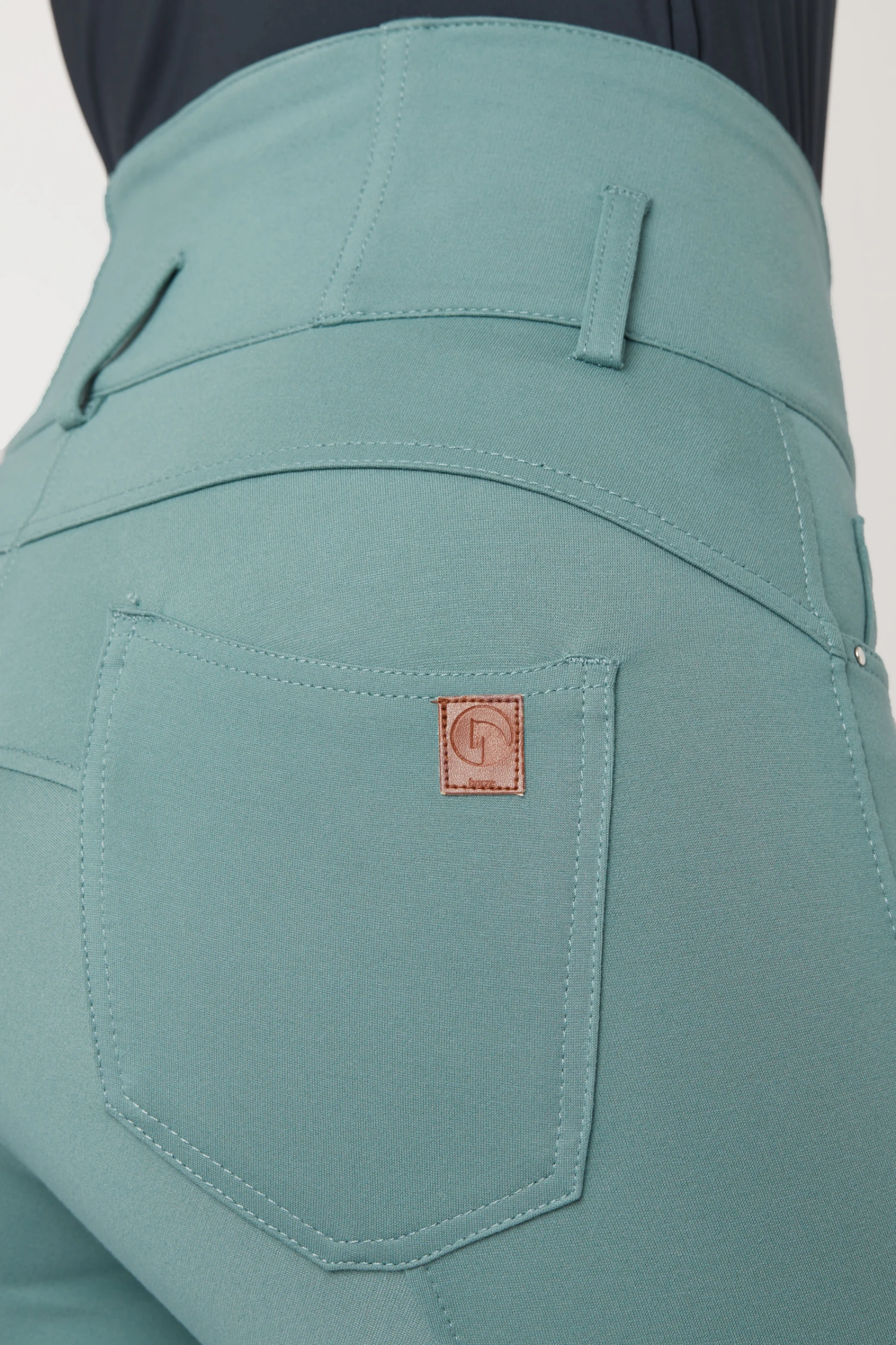 Horze Tara Damen Reithose Mit Kniebesatz Und Hohem Bund 11 Horze Tara Damen Reithose Mit Kniebesatz Und Hohem Bund – Bild 11