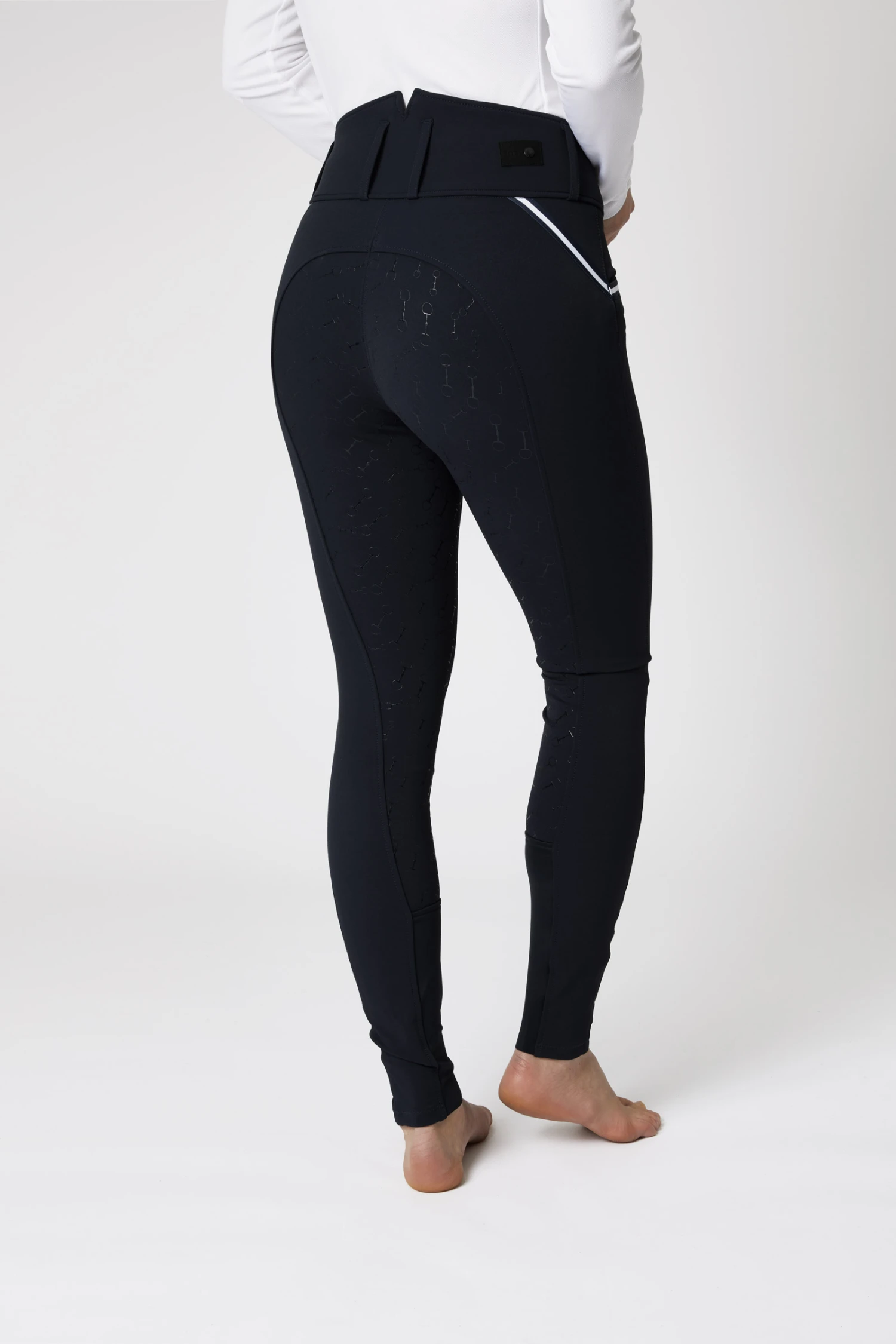 Horze Della Vollbesatzreithose Für Damen Mit Hohem Bund Und Kontrastpaspeln 2 Horze Della Vollbesatzreithose Für Damen Mit Hohem Bund Und Kontrastpaspeln – Bild 2