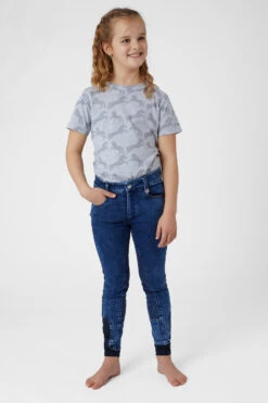 Horze Allison Kinder Jeansreithose Mit Silikonvollbesatz 19 Horze Allison Kinder Jeansreithose Mit Silikonvollbesatz -Cavallo Verkäufe 36683 LDB 3
