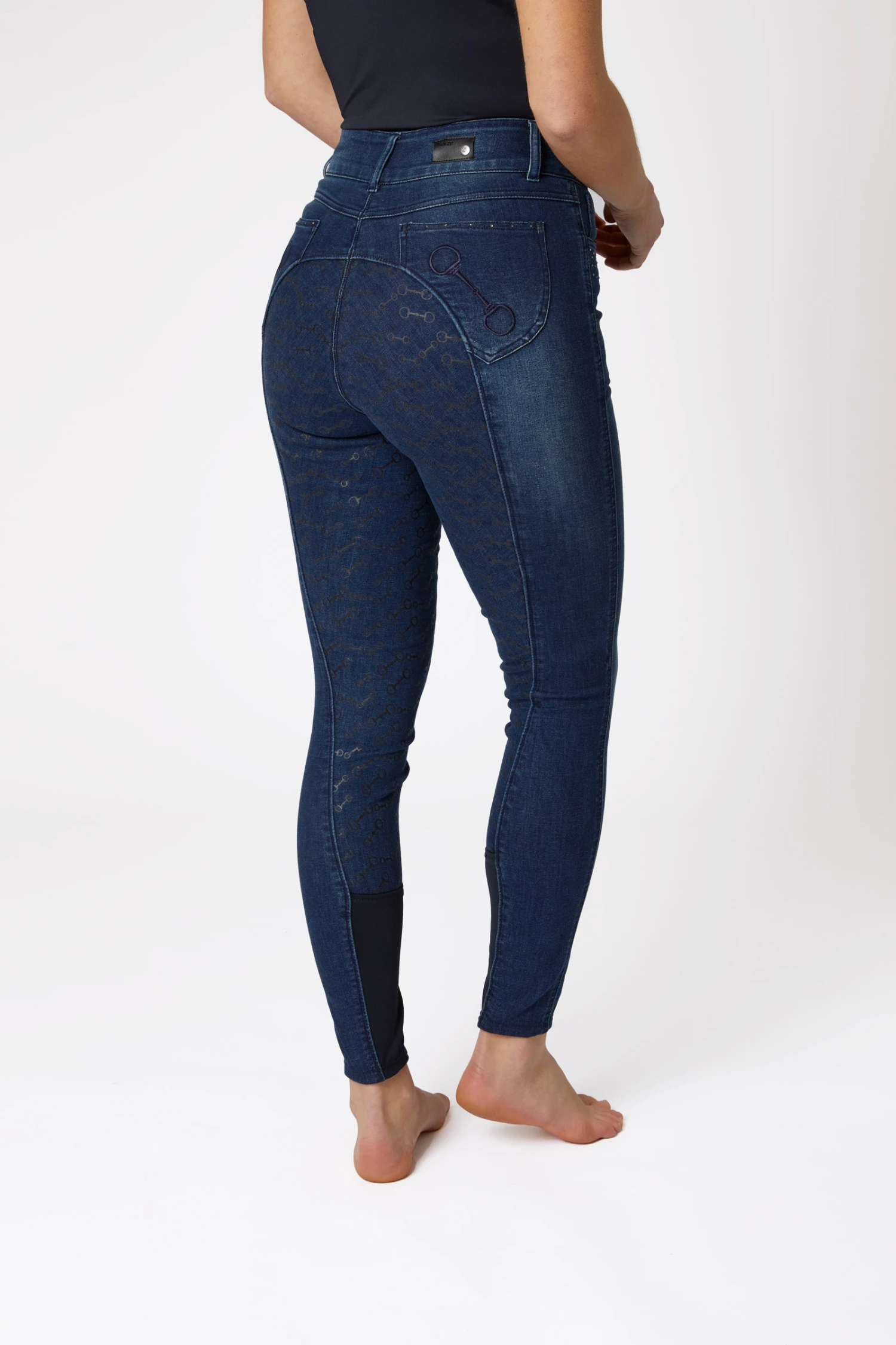 Horze Kaia Jeansreithose Mit Silikonvollbesatz Und Kristallen 2 Horze Kaia Jeansreithose Mit Silikonvollbesatz Und Kristallen – Bild 2