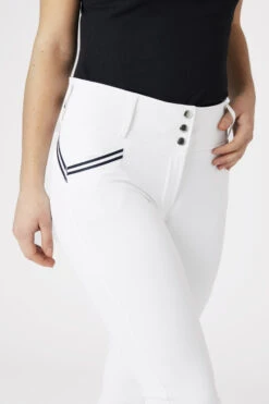 Horze Della Damen Kniebesatzreithose Mit Hohem Bund Und Kontrasteinfassung -Cavallo Verkäufe 36691 WH 5