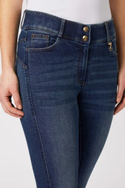 Horze Cecilia Damen Jeansreithose Mit Silikonvollbesatz Und Rückendetail -Cavallo Verkäufe 36696 DNB 5