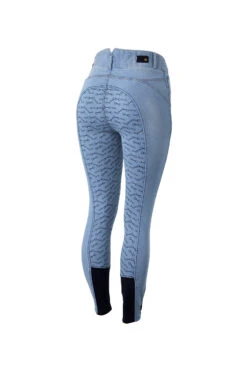 Horze Cecilia Damen Jeansreithose Mit Silikonvollbesatz Und Rückendetail -Cavallo Verkäufe 36696 LDB 1