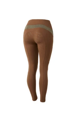 Horze Sagira Damen Reitleggings Mit Silikonvollbesatz Und Goldenem Detail