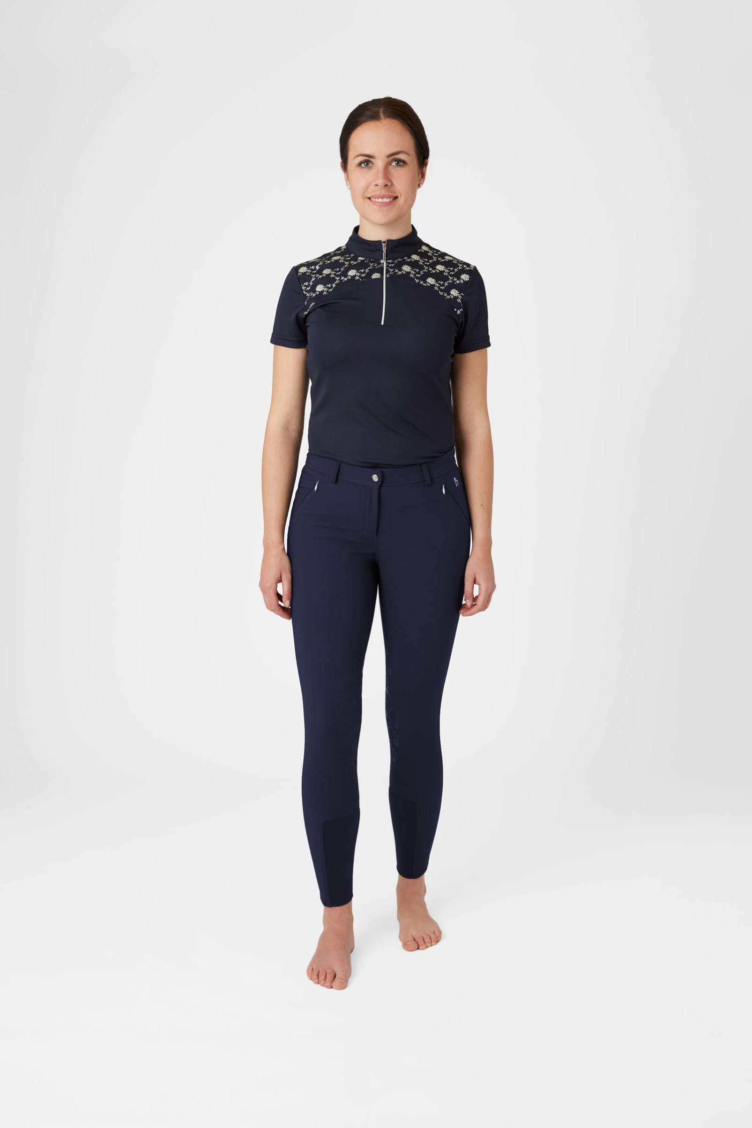 Horze Kaitlin Damen Kniebesatzreithose Mit Blumendetail 17 Horze Kaitlin Damen Kniebesatzreithose Mit Blumendetail – Bild 17