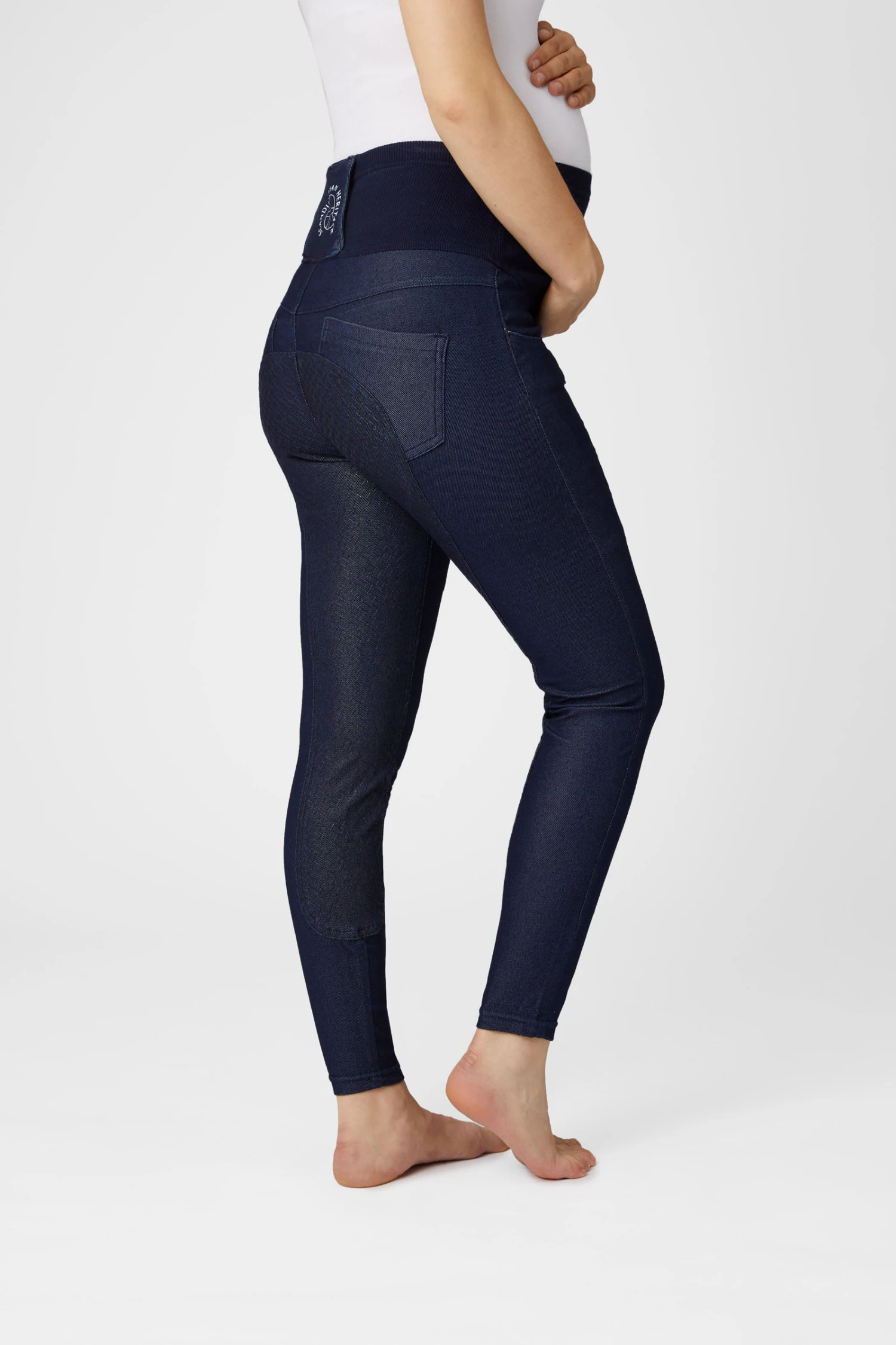 Horze Katia Jeans Look Schwangerschaftsreitleggings Mit Silikonvollbesatz 3 Horze Katia Jeans Look Schwangerschaftsreitleggings Mit Silikonvollbesatz – Bild 3