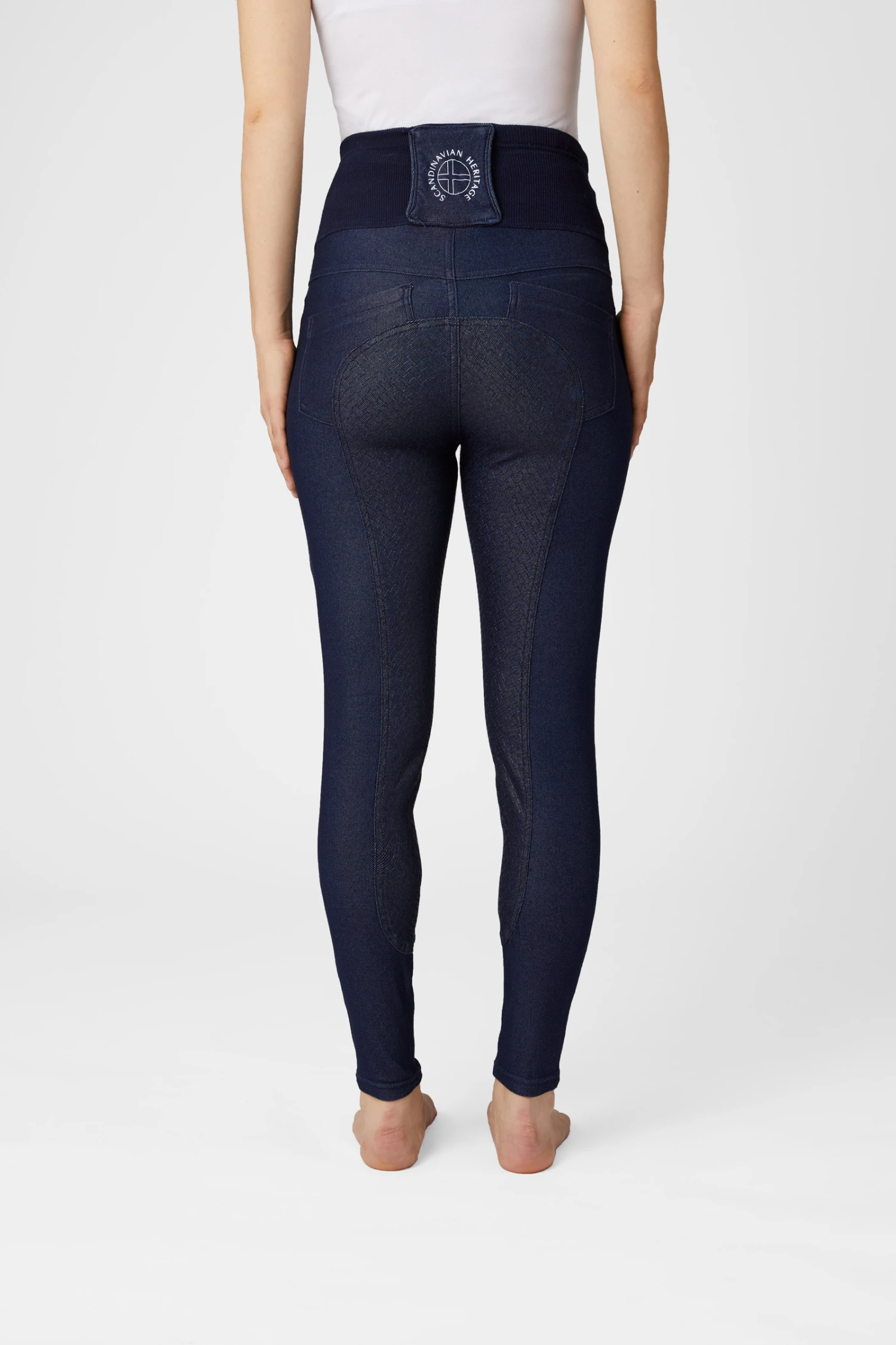 Horze Katia Jeans Look Schwangerschaftsreitleggings Mit Silikonvollbesatz 5 Horze Katia Jeans Look Schwangerschaftsreitleggings Mit Silikonvollbesatz – Bild 5