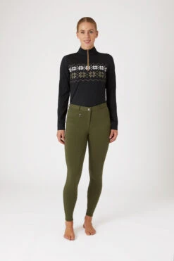 Horze Active Damen Reithose Mit Silikonkniebesatz -Cavallo Verkäufe 36717 bkgr 03