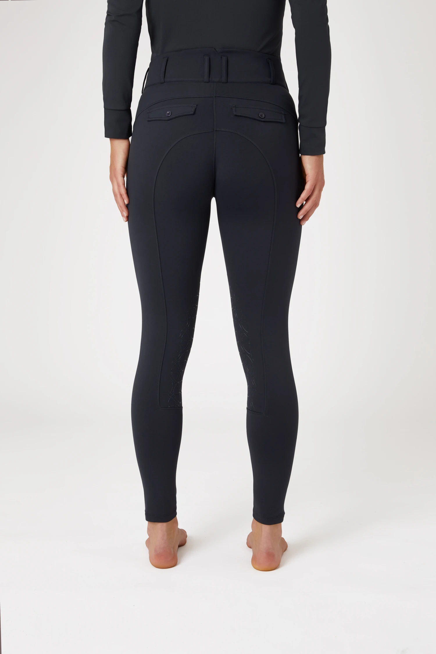 Horze Ingrid Damen Winter Reithose Mit Hohem Bund Und Kniebesatz 4 Horze Ingrid Damen Winter Reithose Mit Hohem Bund Und Kniebesatz – Bild 4