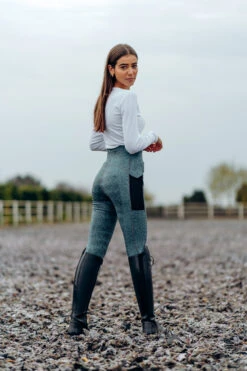 Horze Damen Reitleggings Mit Silikonvollbesatz Und Mesh -Cavallo Verkäufe 36902 LB MDB 7