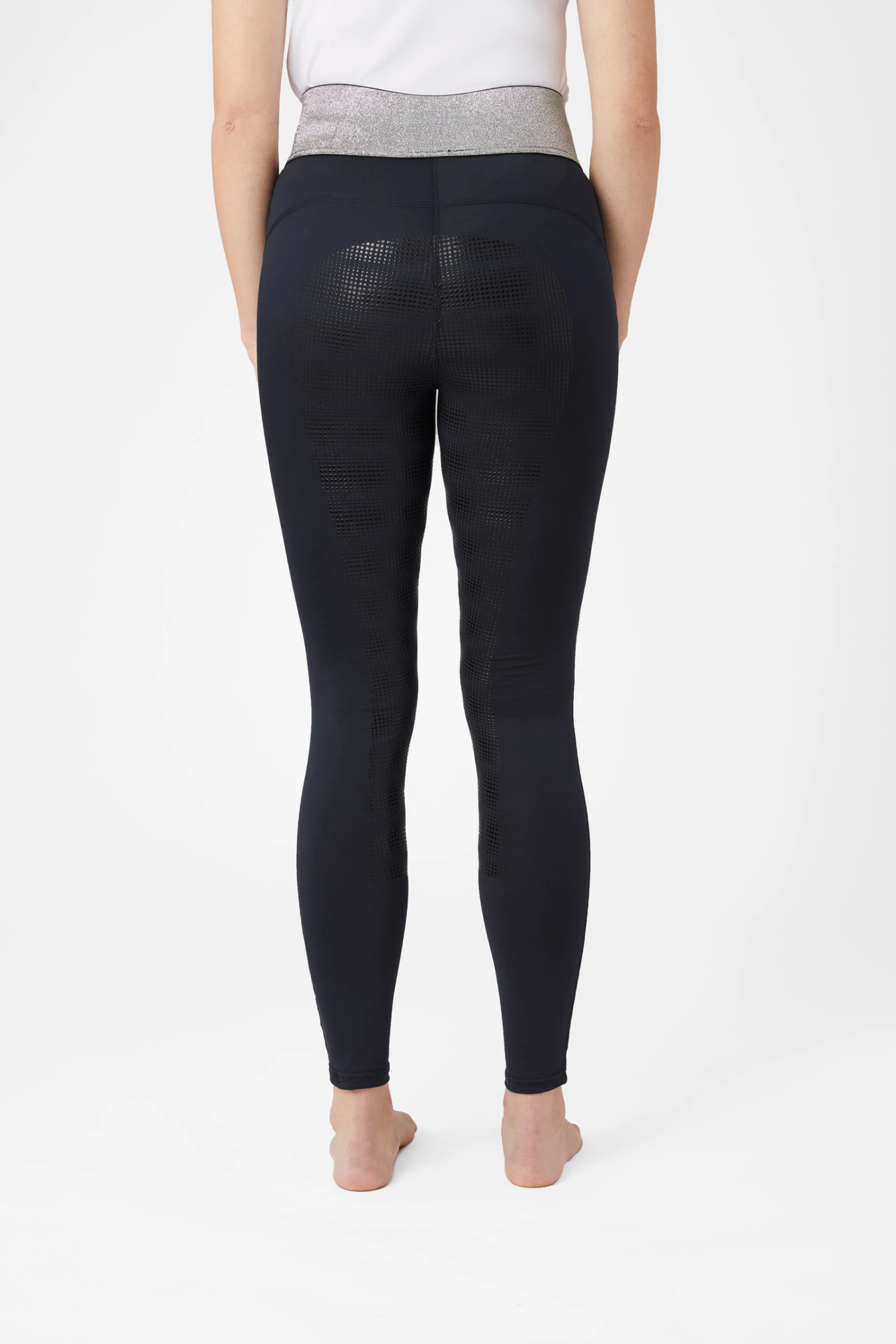 Horze Damen Reitleggings Mit Silikonvollbesatz Und Glitzerbund 10 Horze Damen Reitleggings Mit Silikonvollbesatz Und Glitzerbund – Bild 10