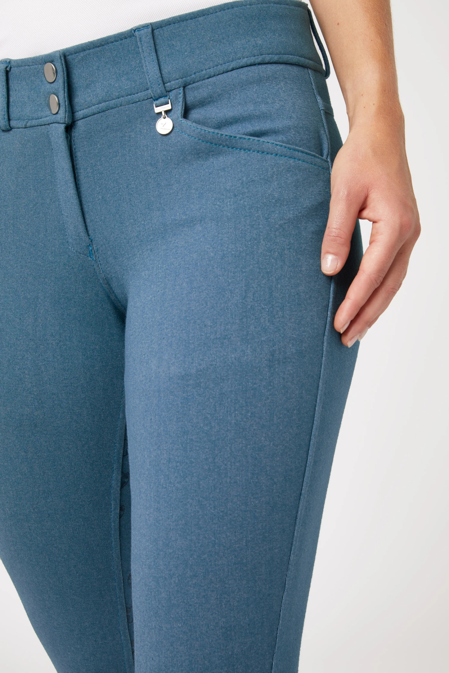 Horze Damen Jeansreithose Mit Silikonvollbesatz Und Hohem Bund 11 Horze Damen Jeansreithose Mit Silikonvollbesatz Und Hohem Bund – Bild 11