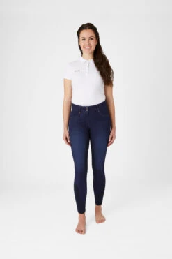Horze Damen Jeansreithose Mit Ledervollbesatz -Cavallo Verkäufe 36956 DNB 3